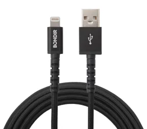 10ft USB to Lightning Black Cable