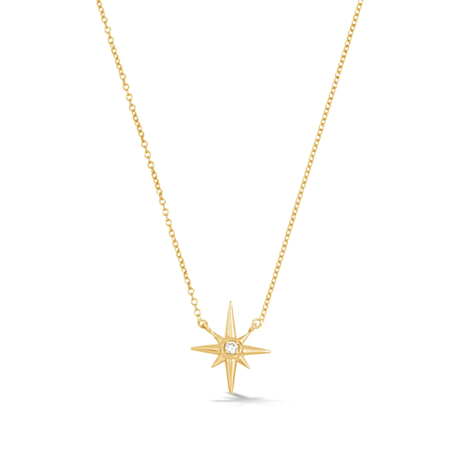 14k Gold & Diamond North Star Pendant