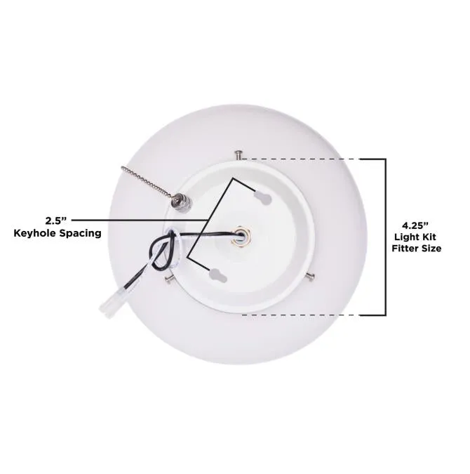 3-in-1 LED Schoolhouse Light Kit, Multi Finish Fitters, White Opal Glass, Damp Location, ENERGY STAR