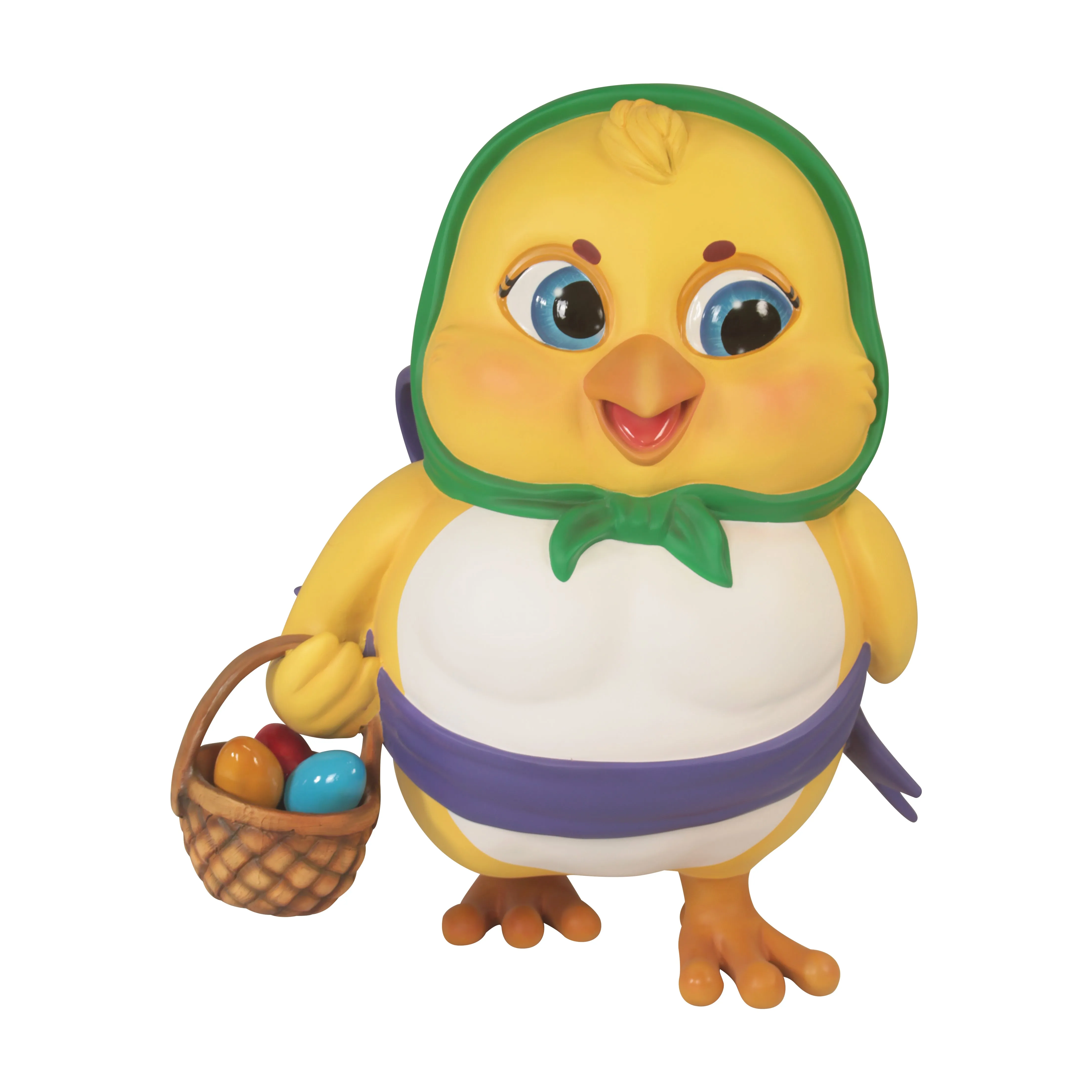 3.5' Walking Easter Chick with Basket of Easter Eggs