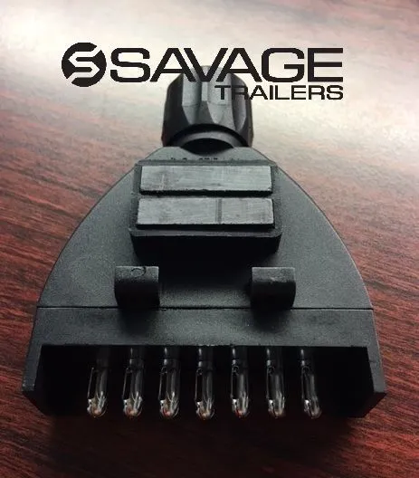 7 Pin Flat Magnetic Trailer Plug Connector - Male