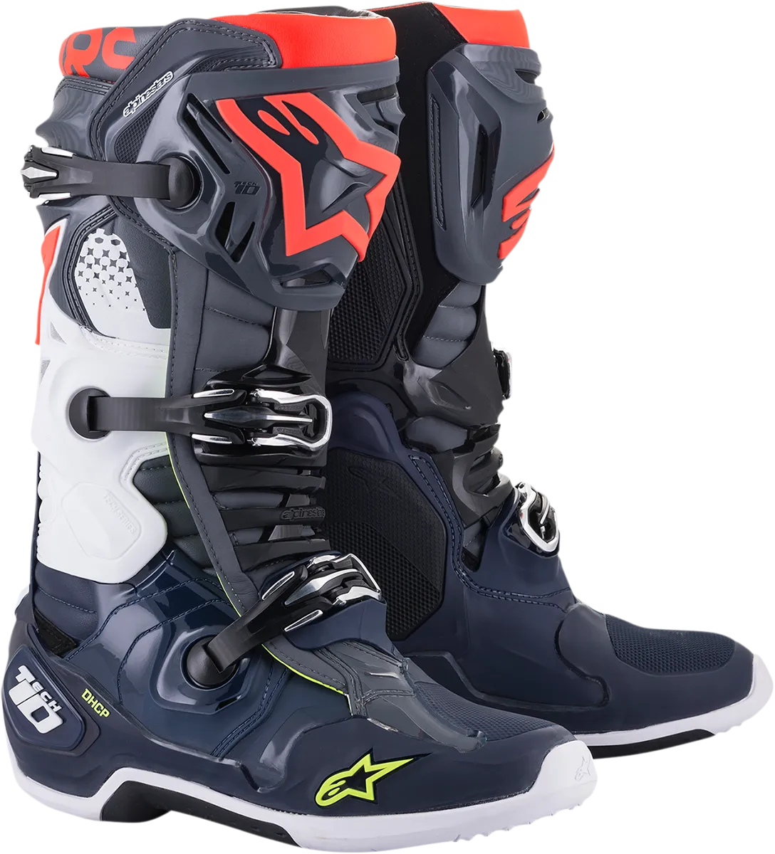 ALPINESTARS Tech 10 Boots - Dark Gray/Dark Blue/Red - US 10 2010020-9079-10