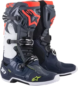 ALPINESTARS Tech 10 Boots - Dark Gray/Dark Blue/Red - US 10 2010020-9079-10