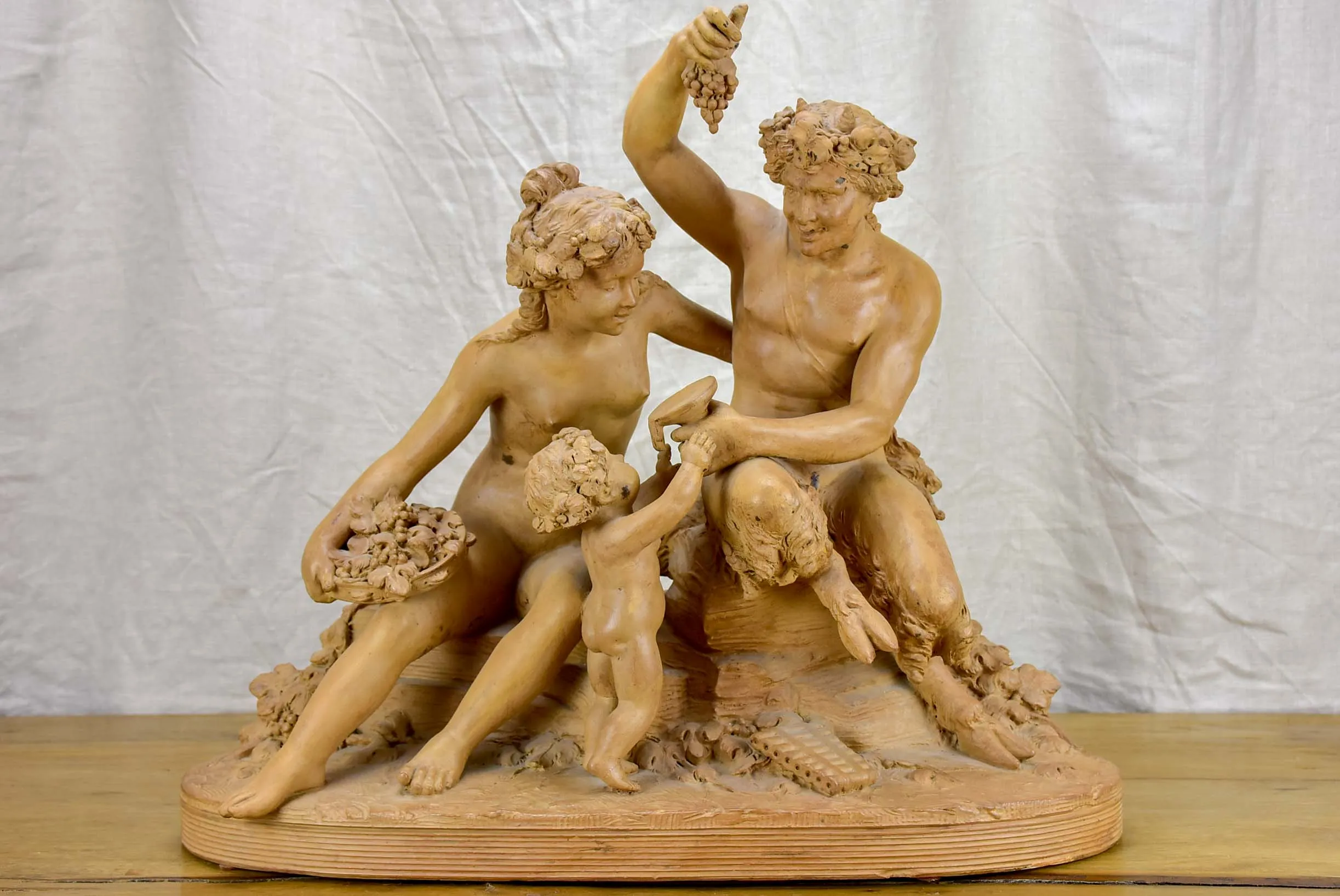 Antique Swiss clay sculpture by René Rod