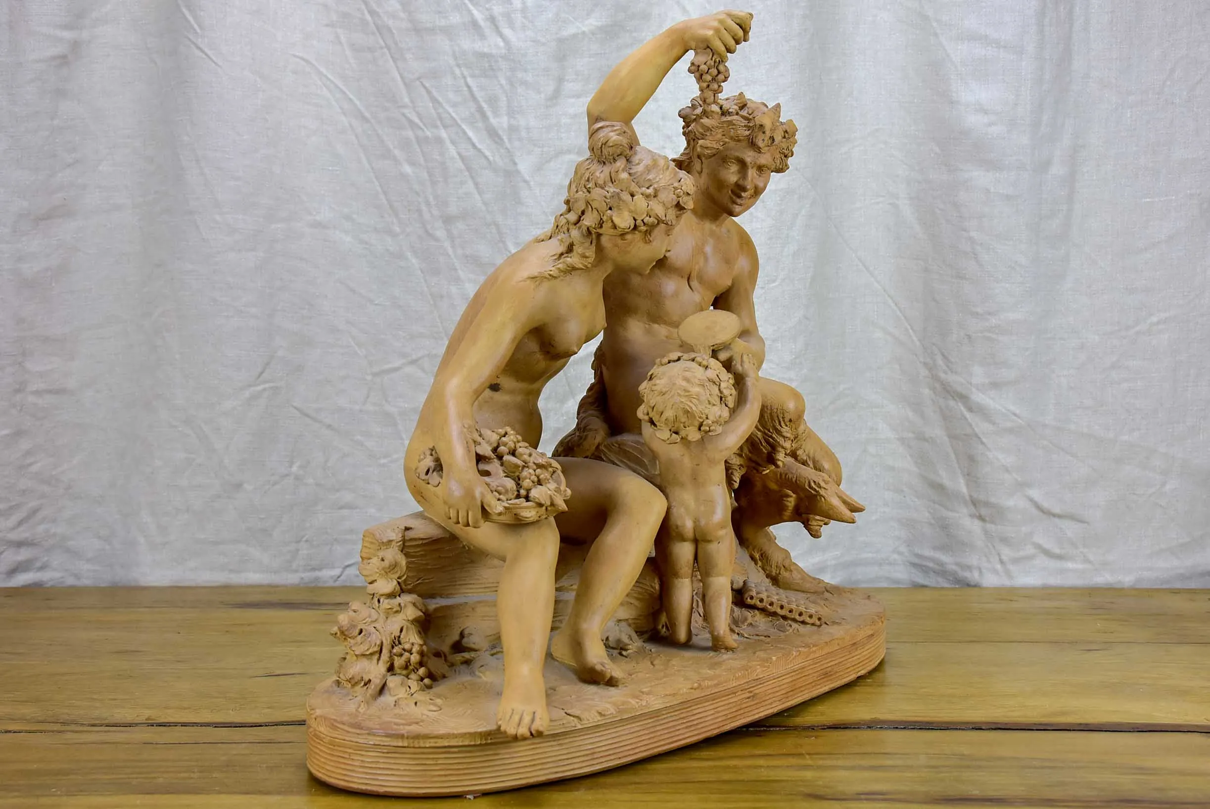 Antique Swiss clay sculpture by René Rod