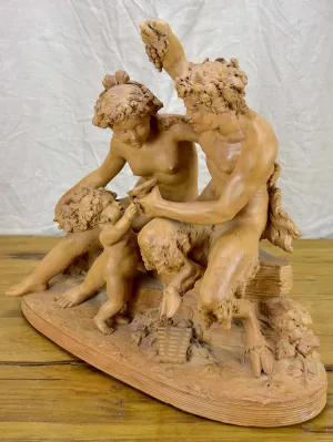 Antique Swiss clay sculpture by René Rod