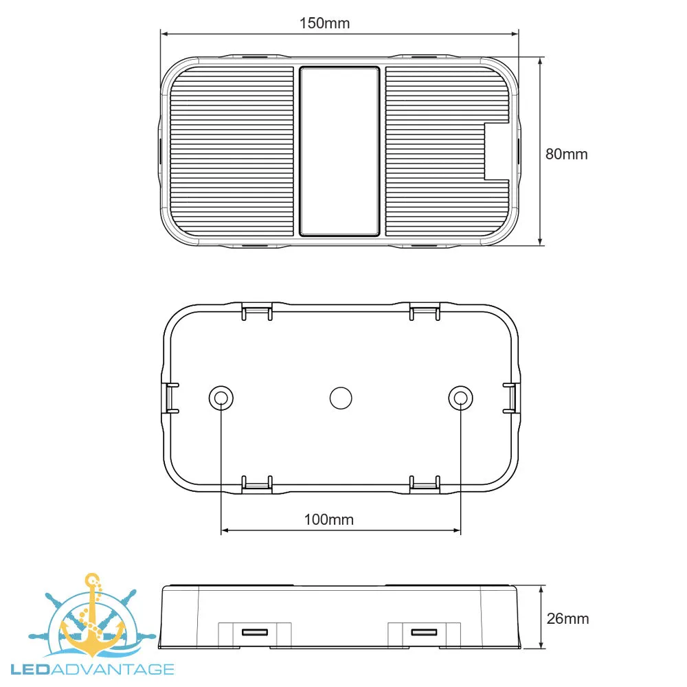 Ark Submersible LED Slimline Trailer Lights Standard Combo Pack (Set of 2)