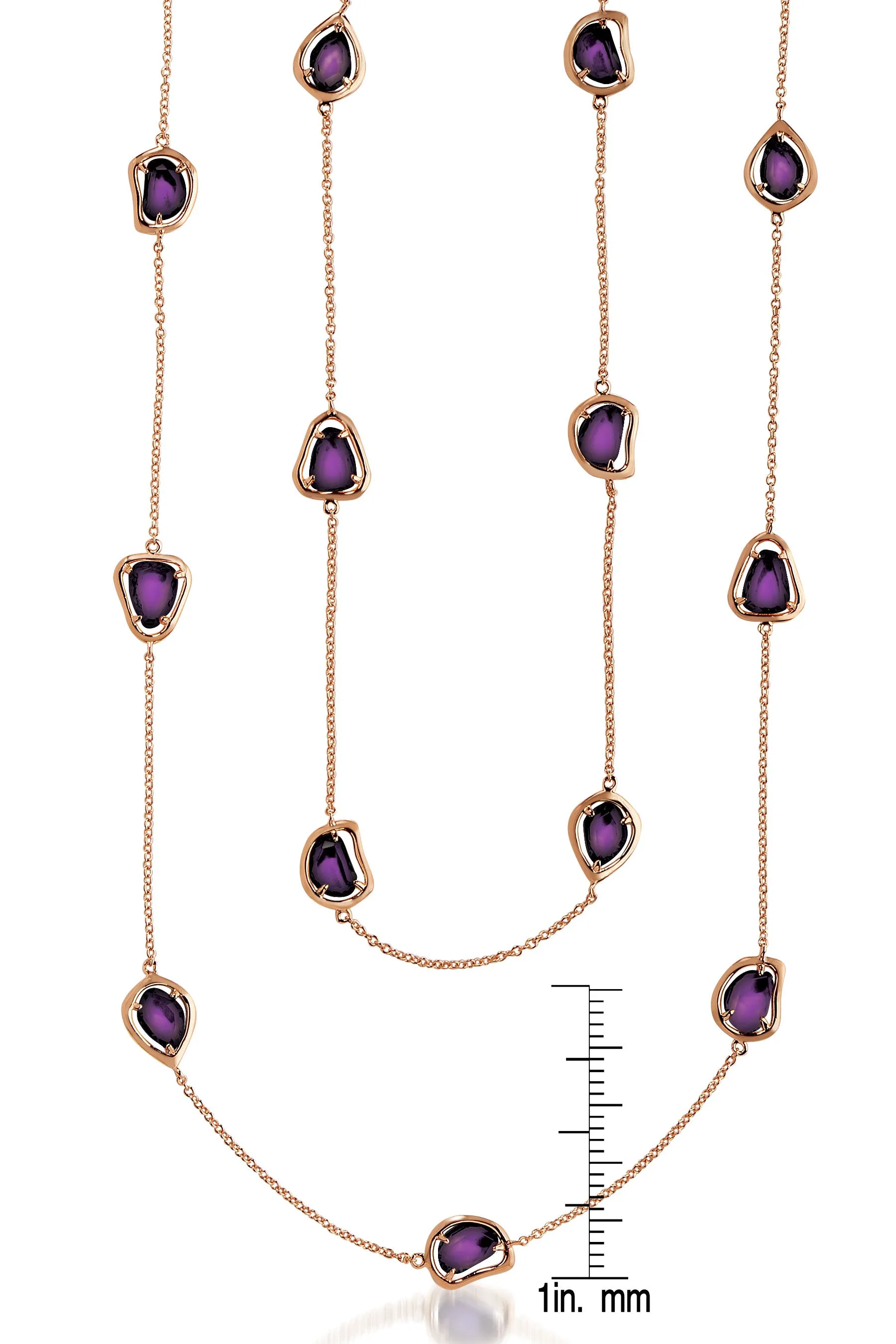 Aurore Purple Stones Necklace