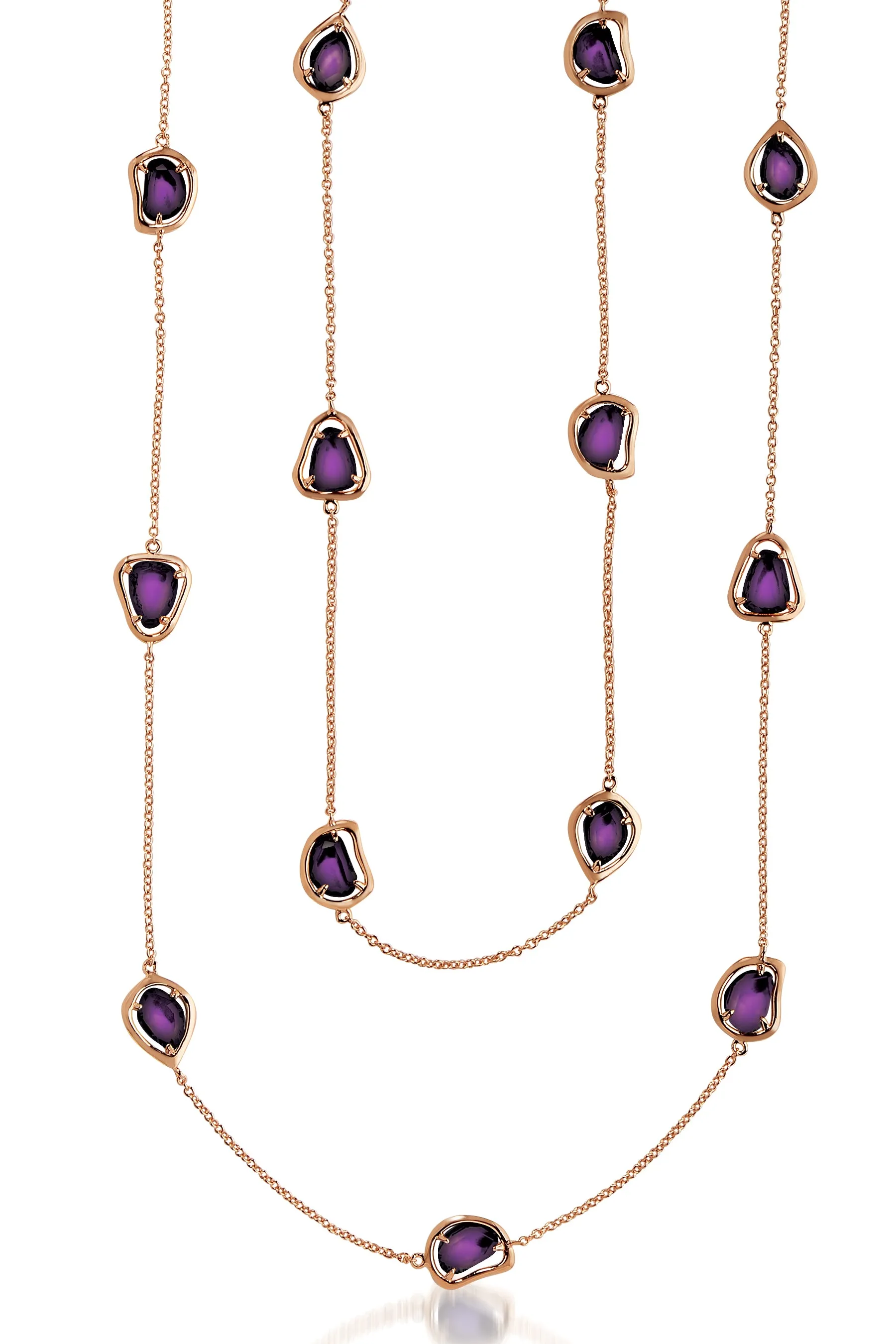 Aurore Purple Stones Necklace