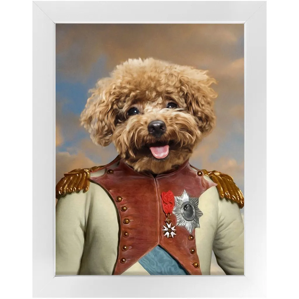 Baron D. Zert - Renaissance Inspired Custom Pet Portrait Framed Satin Paper Print