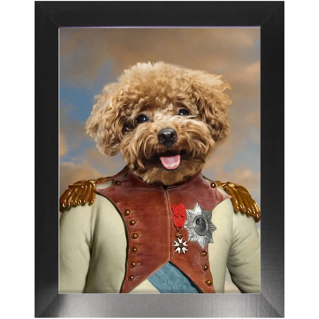 Baron D. Zert - Renaissance Inspired Custom Pet Portrait Framed Satin Paper Print