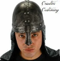 Black Knight Helmet / Medieval Knight Crusader Cosplay Costume Helmet Hat