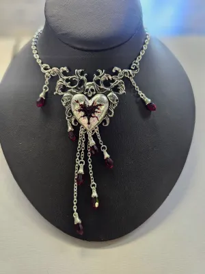 Bleeding heart necklace rare piece