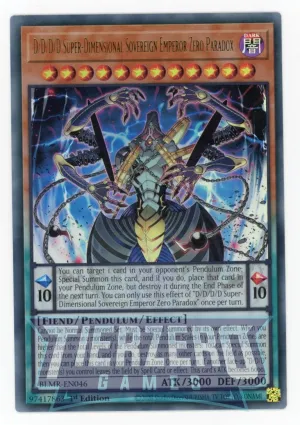 BLMR-EN046 - D/D/D/D Super-Dimensional Sovereign Emperor Zero Paradox - Ultra Rare - Effect Pendulum Monster - Battles of Legend Monstrous Revenge