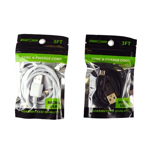 Charging Cable USB to Micro USB 3FT - 6 Pieces Per Pack 21563