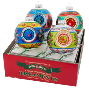 Christmas Confetti Rounds with Reflector, 4 Count