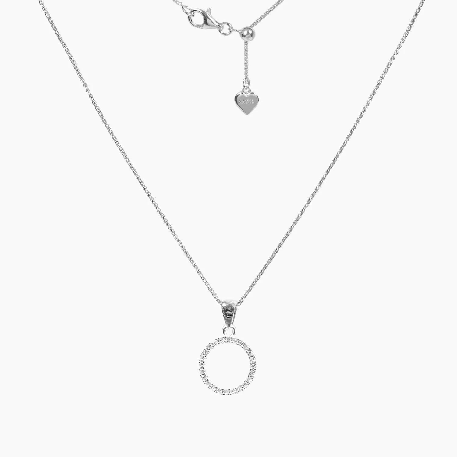 CZ Small Circle Pendant (Silver)