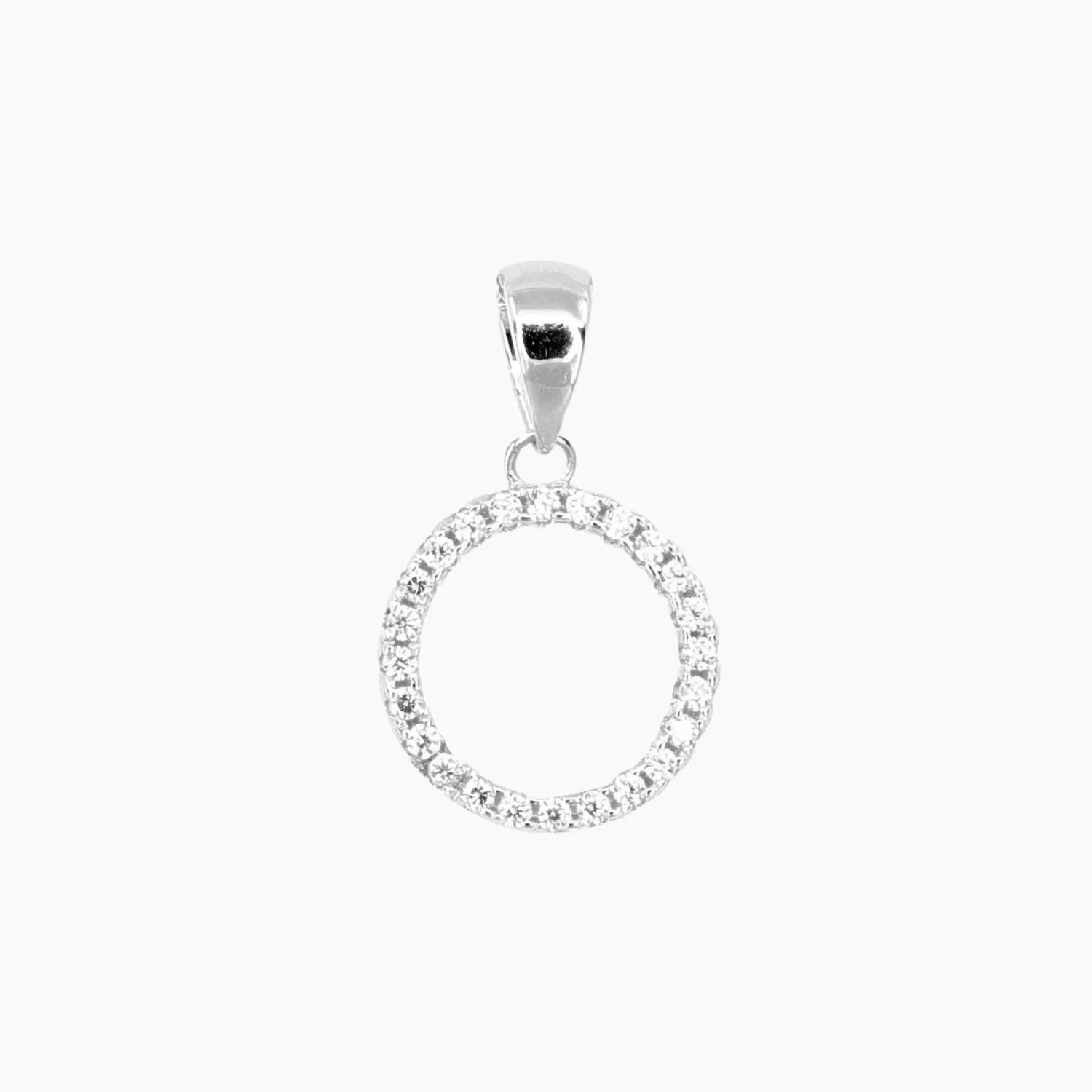 CZ Small Circle Pendant (Silver)