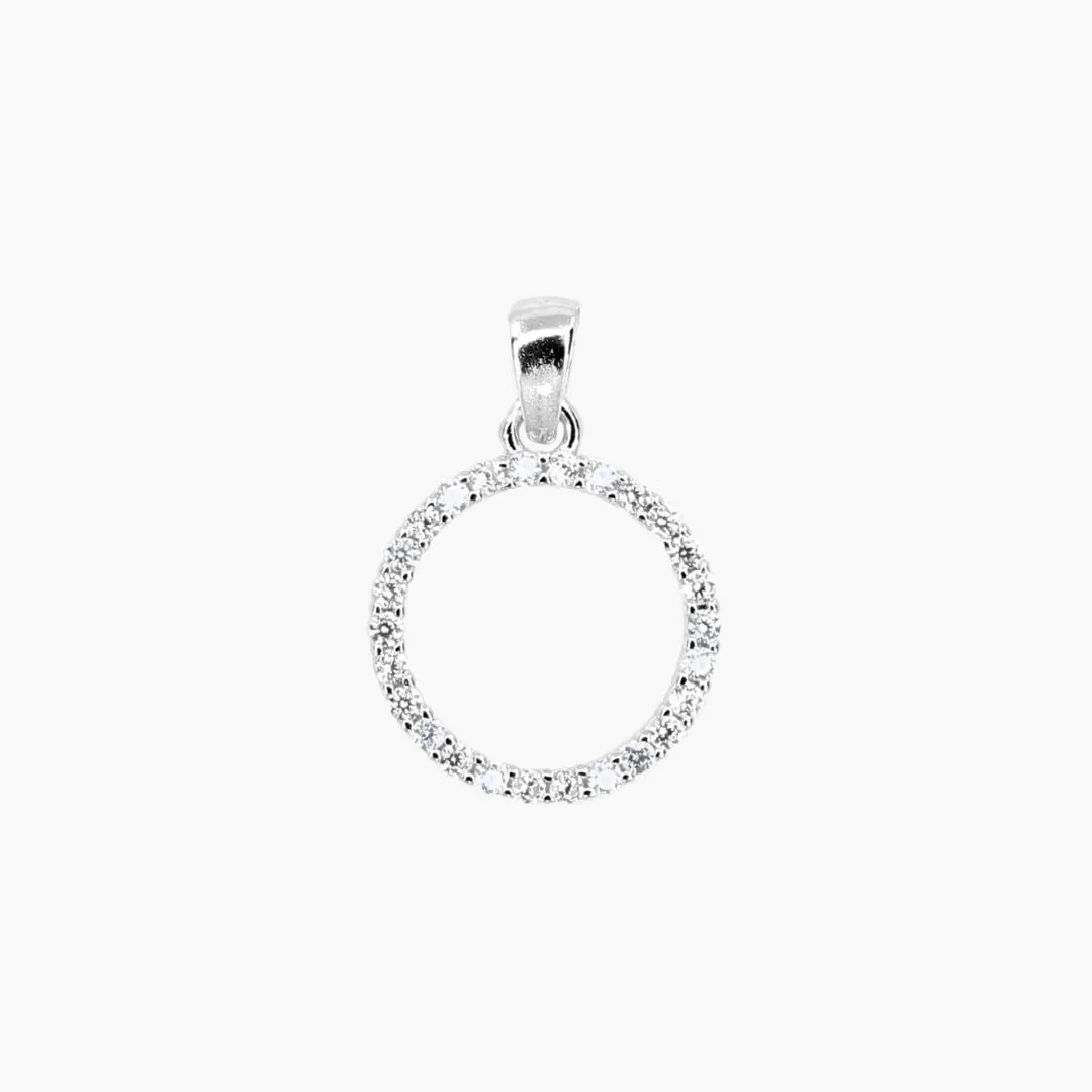 CZ Small Circle Pendant (Silver)