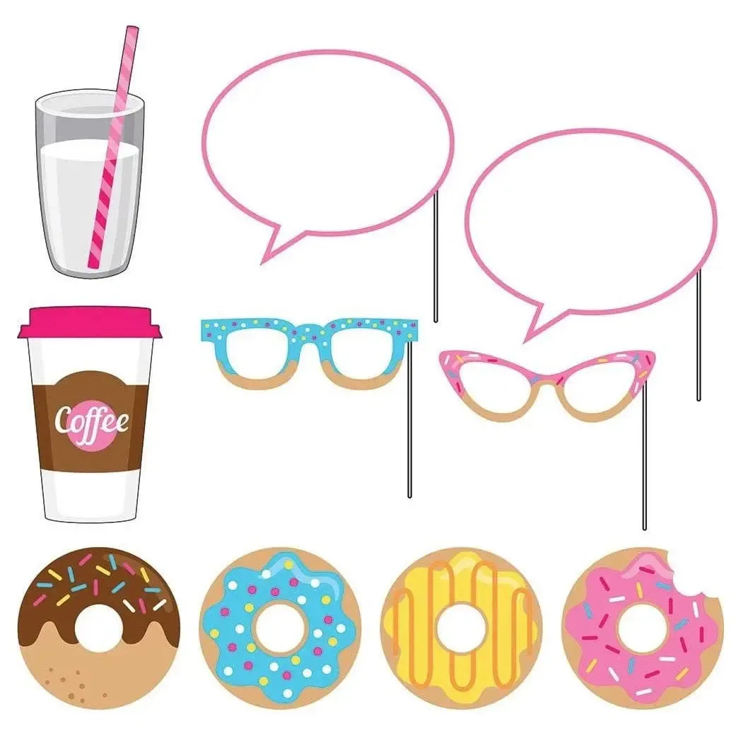 Donut Time Photo Booth Props