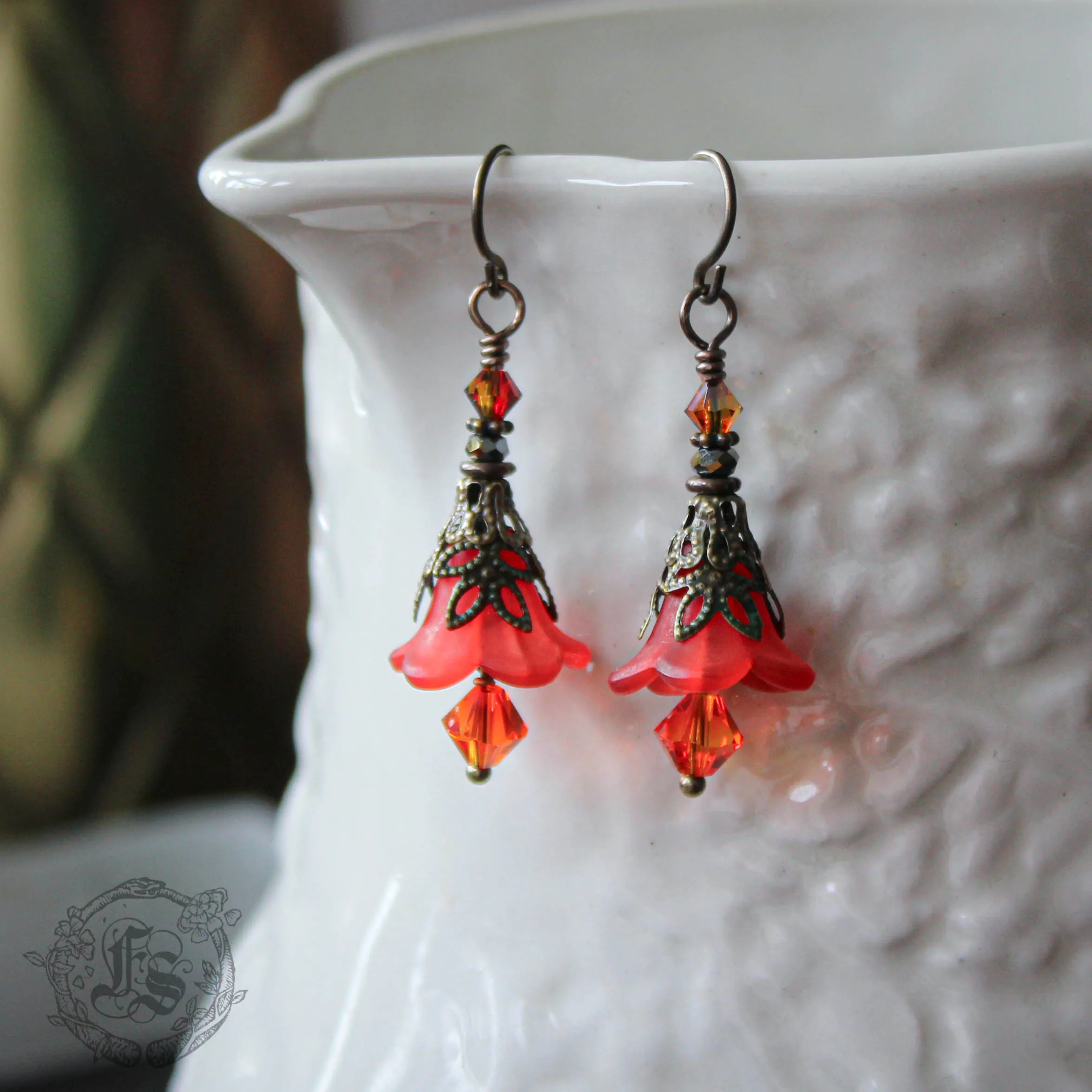 Ember Fairy Flower Earrings