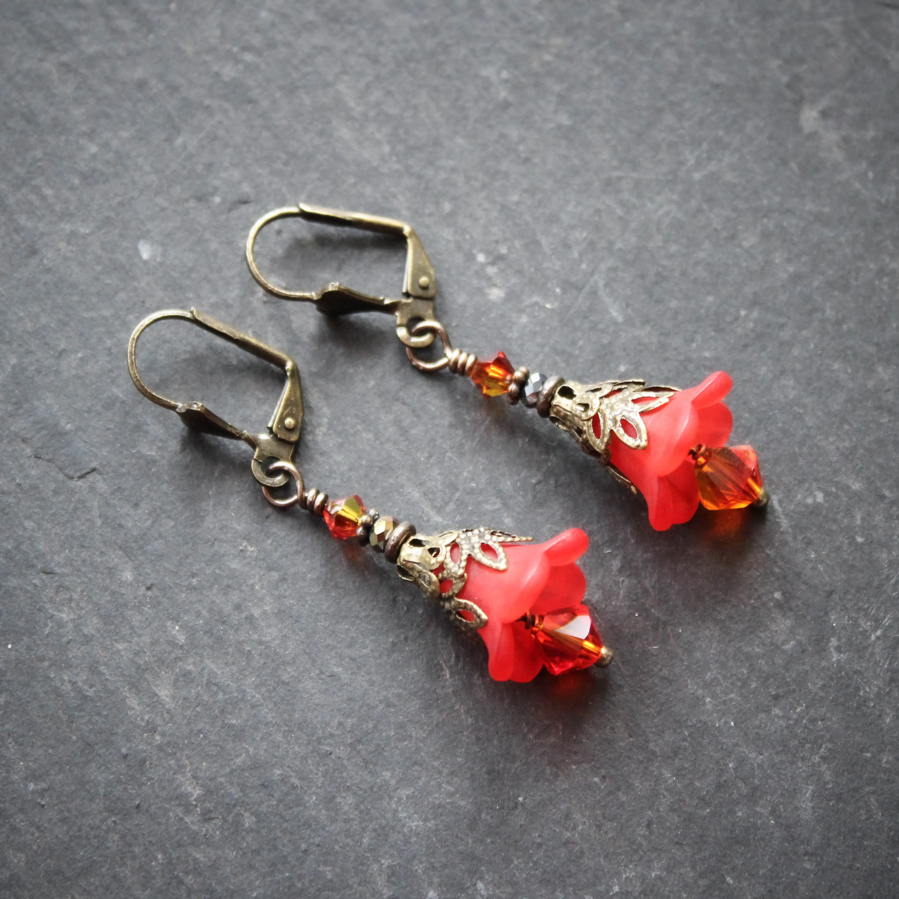 Ember Fairy Flower Earrings