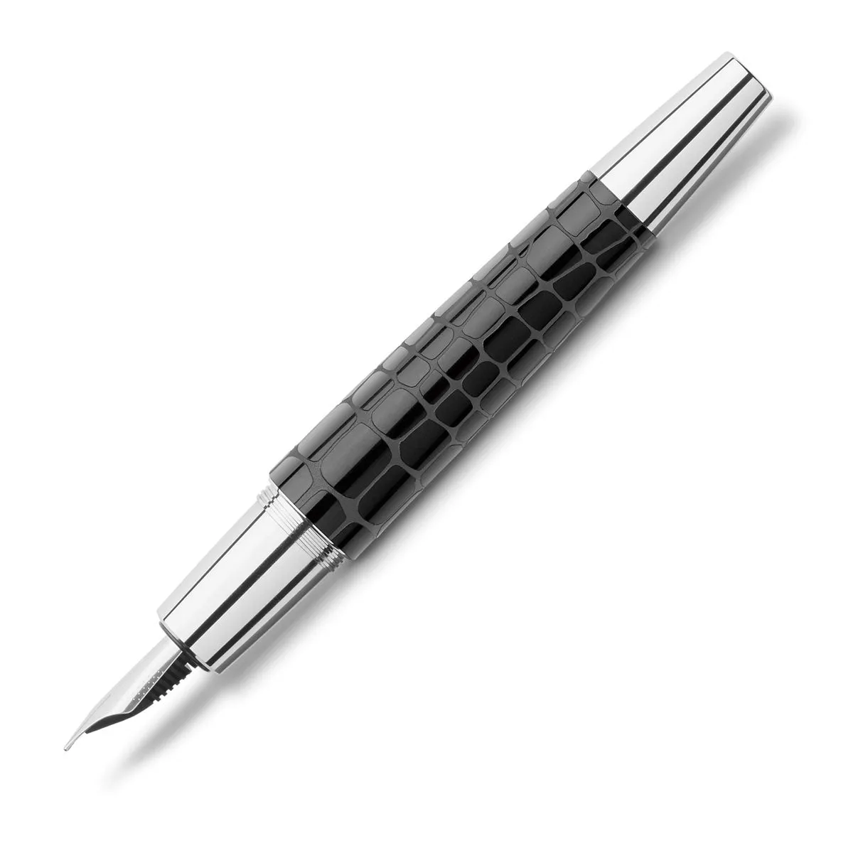 Faber-Castell e-motion Fountain Pen Precious Resin Croco Black