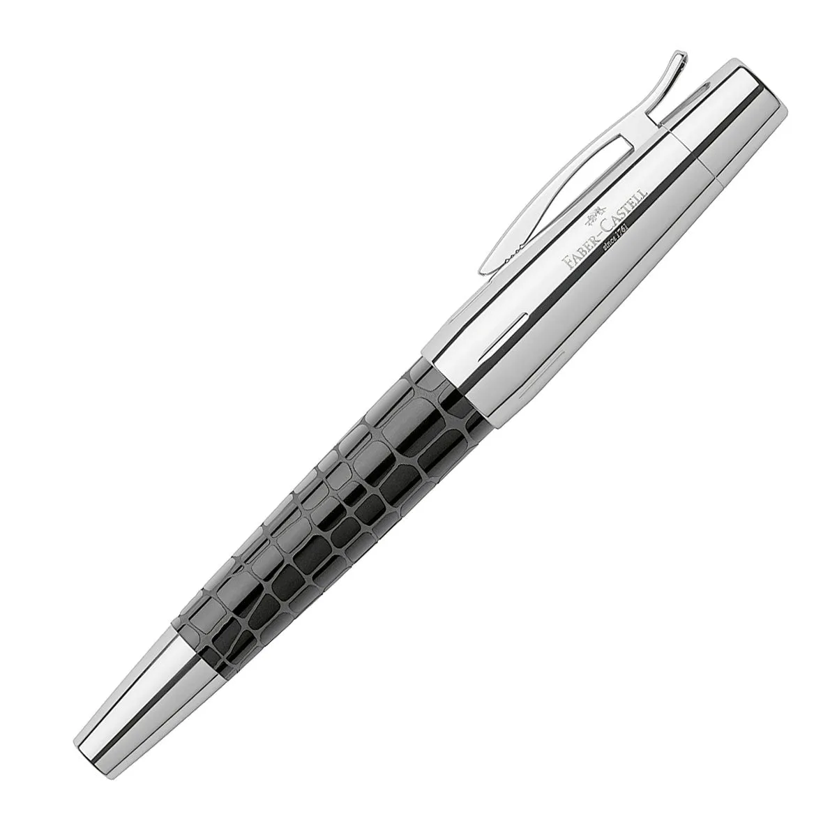 Faber-Castell e-motion Fountain Pen Precious Resin Croco Black