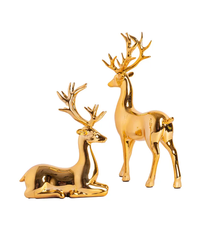 Gilded Reindeers Set