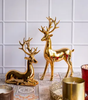 Gilded Reindeers Set