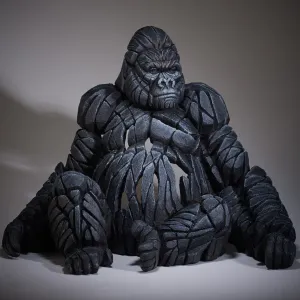 Gorilla Adult Black by Edge Sculpture