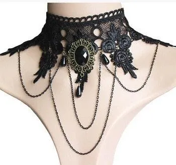 Gothic Black Lace Choker Collection