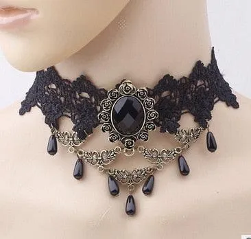 Gothic Black Lace Choker Collection