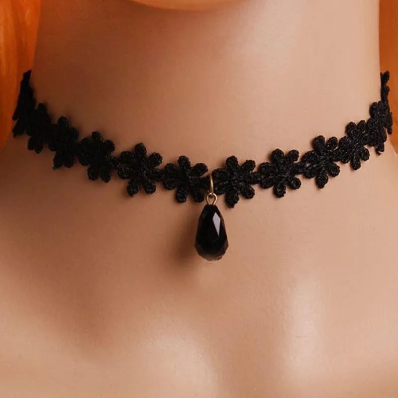 Gothic Black Lace Choker Collection