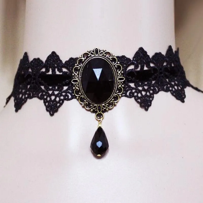 Gothic Black Lace Choker Collection