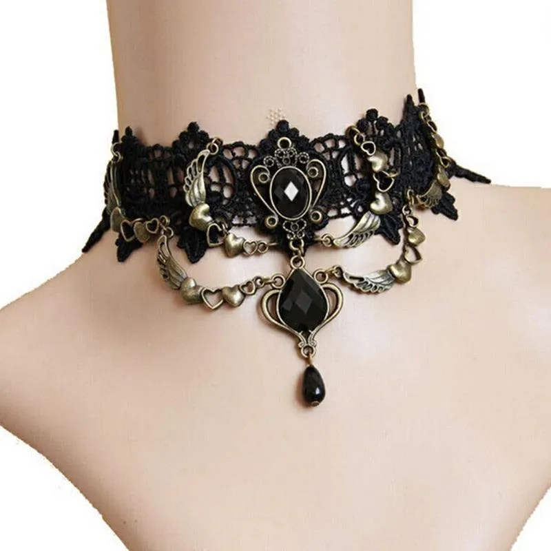 Gothic Black Lace Choker Collection