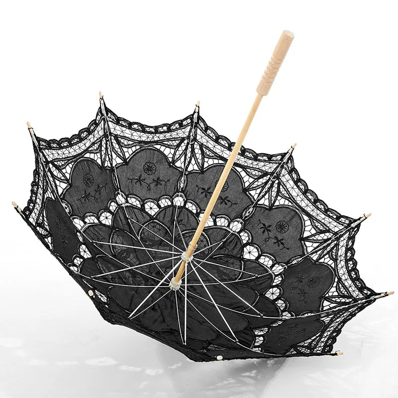 Gothic cotton lace umbrella