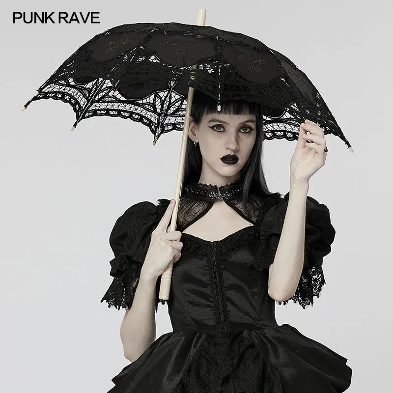 Gothic cotton lace umbrella