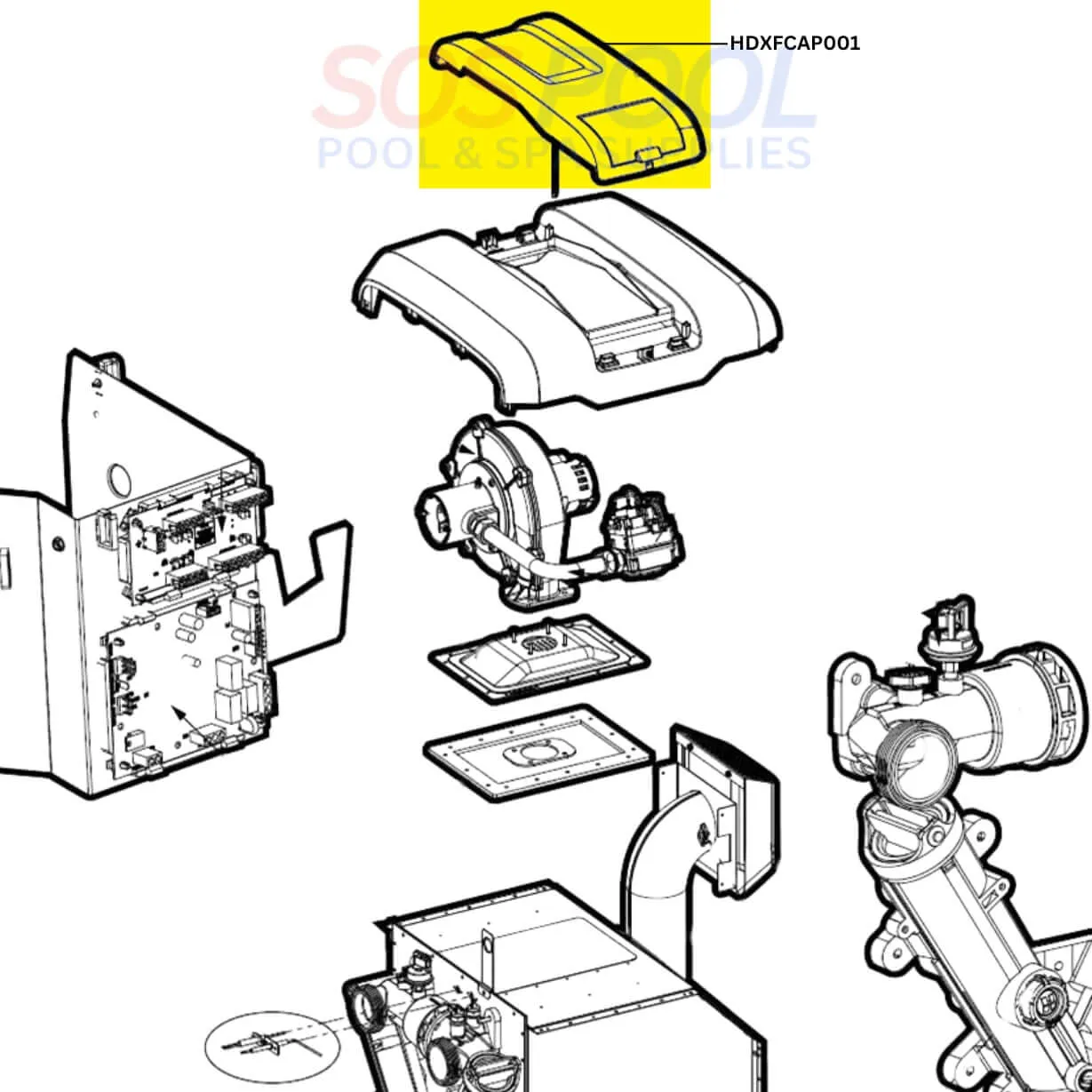 Hayward Control Access Panel Assembly HDF Heaters | HDXFCAP001