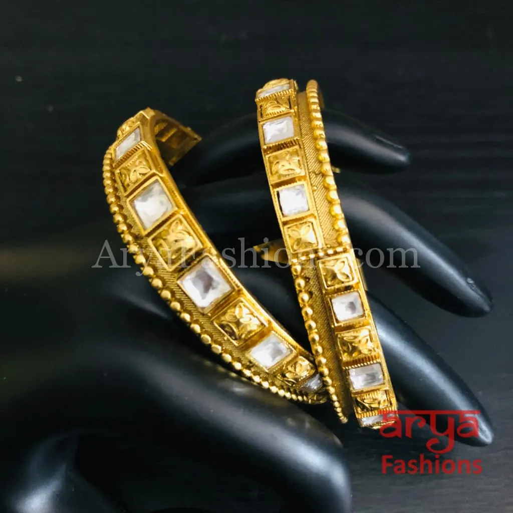 Kavira Kundan Bangles/ Jaipuri Jadau Bangles