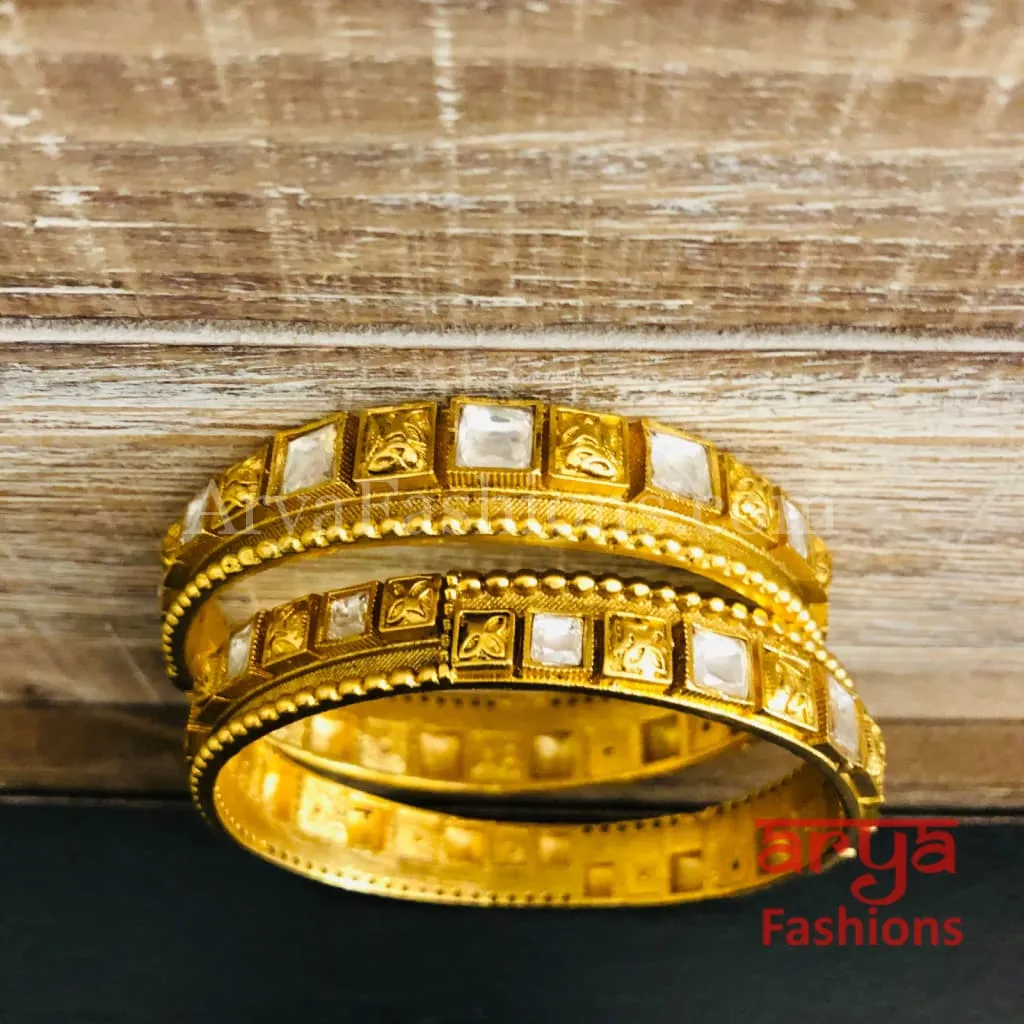 Kavira Kundan Bangles/ Jaipuri Jadau Bangles