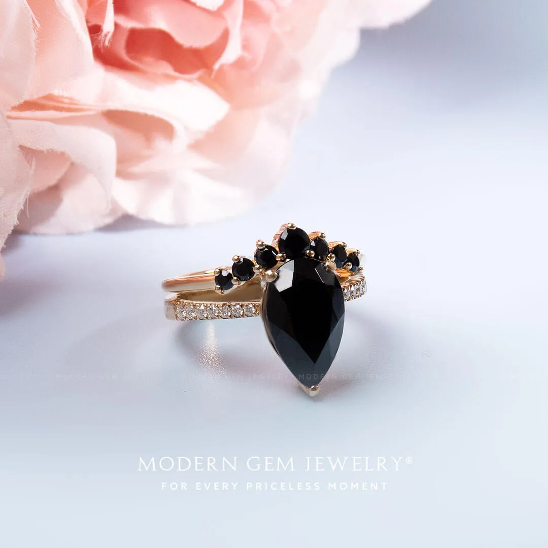 Kayla | Black Natural Diamond with Wedding Band