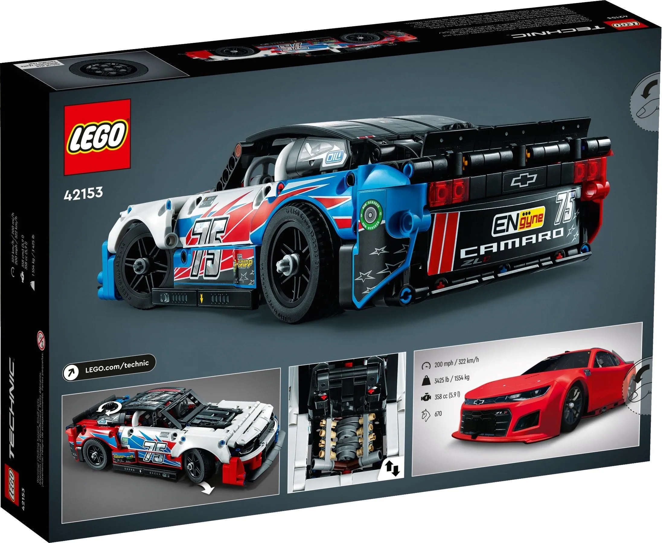 LEGO 42153: Technic: NASCAR Next Gen Chevrolet Camaro ZL1