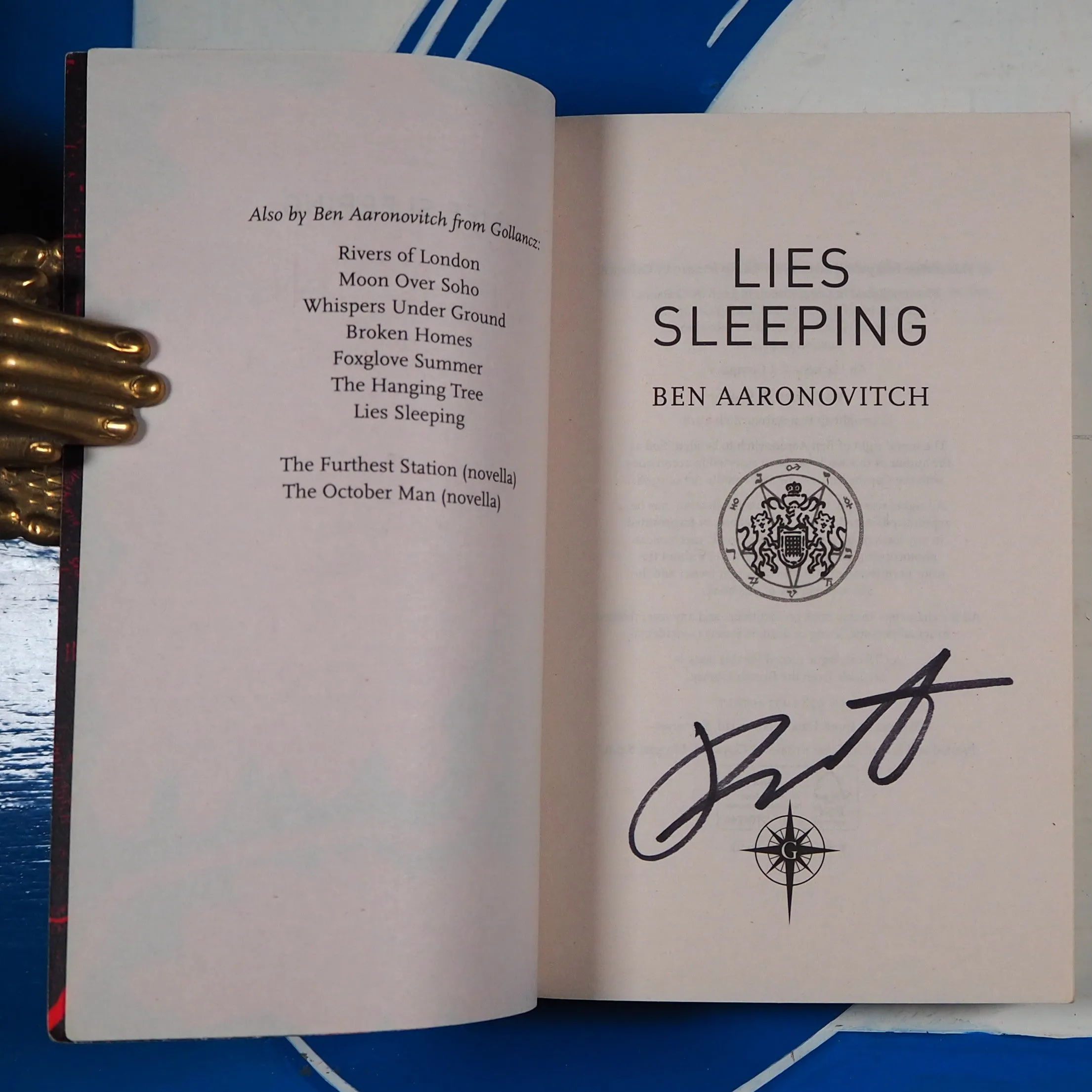 Lies Sleeping: The Seventh Rivers Of London Novel (Paperback) By Ben Aaronovitch USED PAPERBACK.  SIGNED. Condition Very Good  ISBN 10 1473207835 ISBN 13 9781473207837