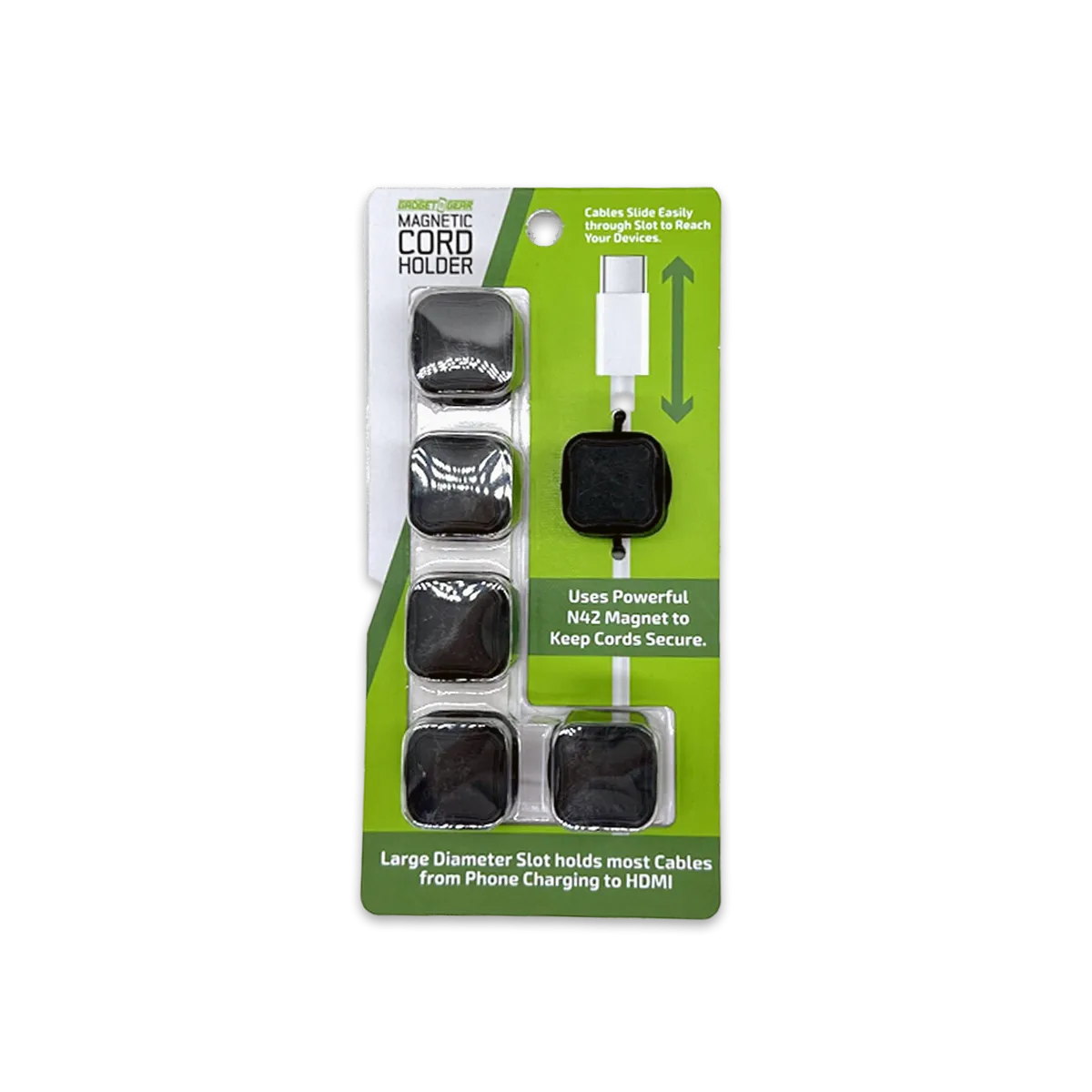 Magnetic Cord Holder 6 Pack Set - 6 Pieces Per Retail Ready Display 25374