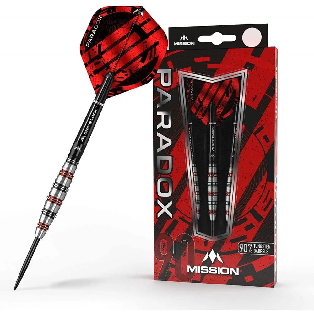 *Mission Paradox Darts - Steel Tip - Curved - M2 - Electro Black & Red