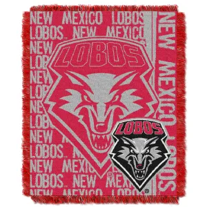 New Mexico OFFICIAL Collegiate "Double Play" Woven Jacquard Throw