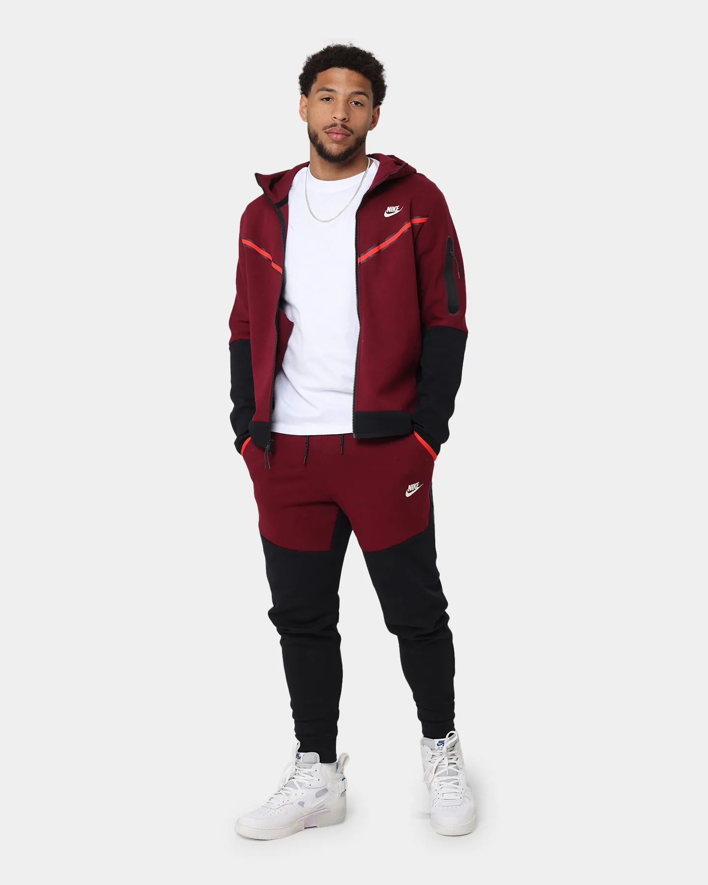 Nike Nike Sportswear Tech Fleece Full Zip Hoodie Dark Beetroot