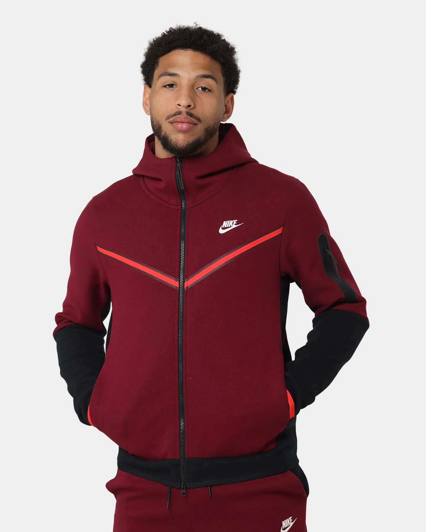 Nike Nike Sportswear Tech Fleece Full Zip Hoodie Dark Beetroot