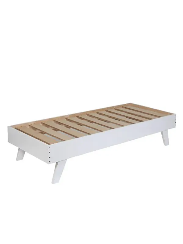 Offerman Birch Wood Bed in White